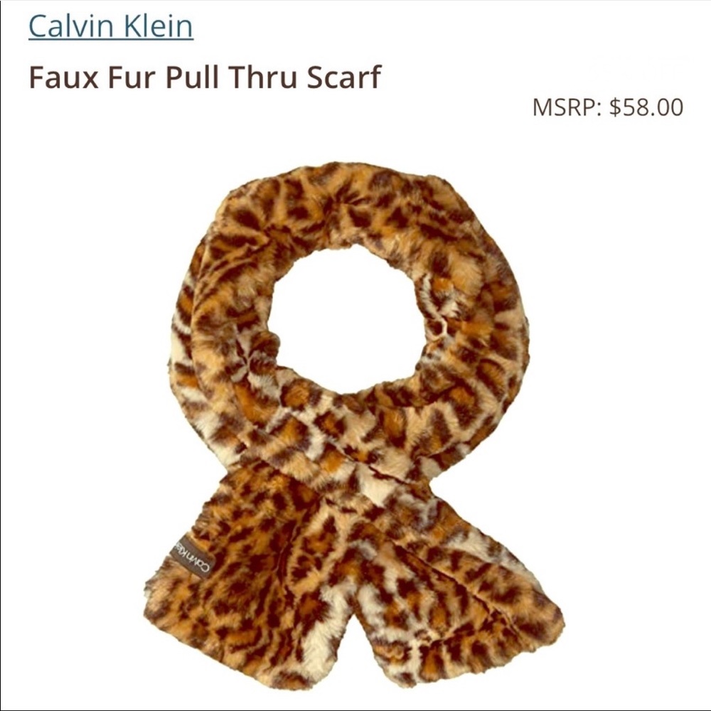 🐆‼️ NWT CALVIN KLEIN LEOPARD SCARF ‼️🐆